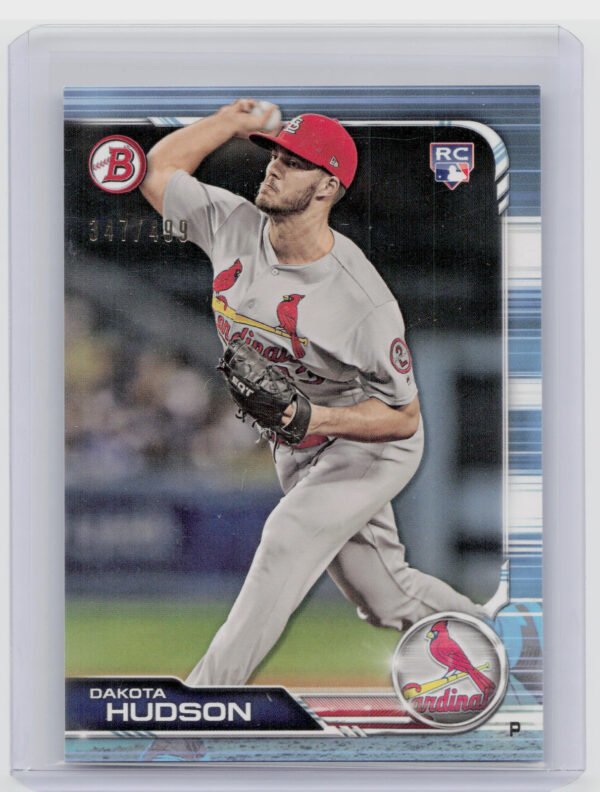 2019 Bowman Dakota Hudson Sky Blue SN499 #73 Cardinals