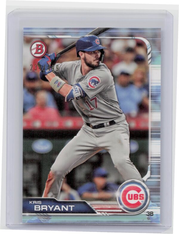 2019 Bowman Kris Bryant Sky Blue SN499 #51 Cubs
