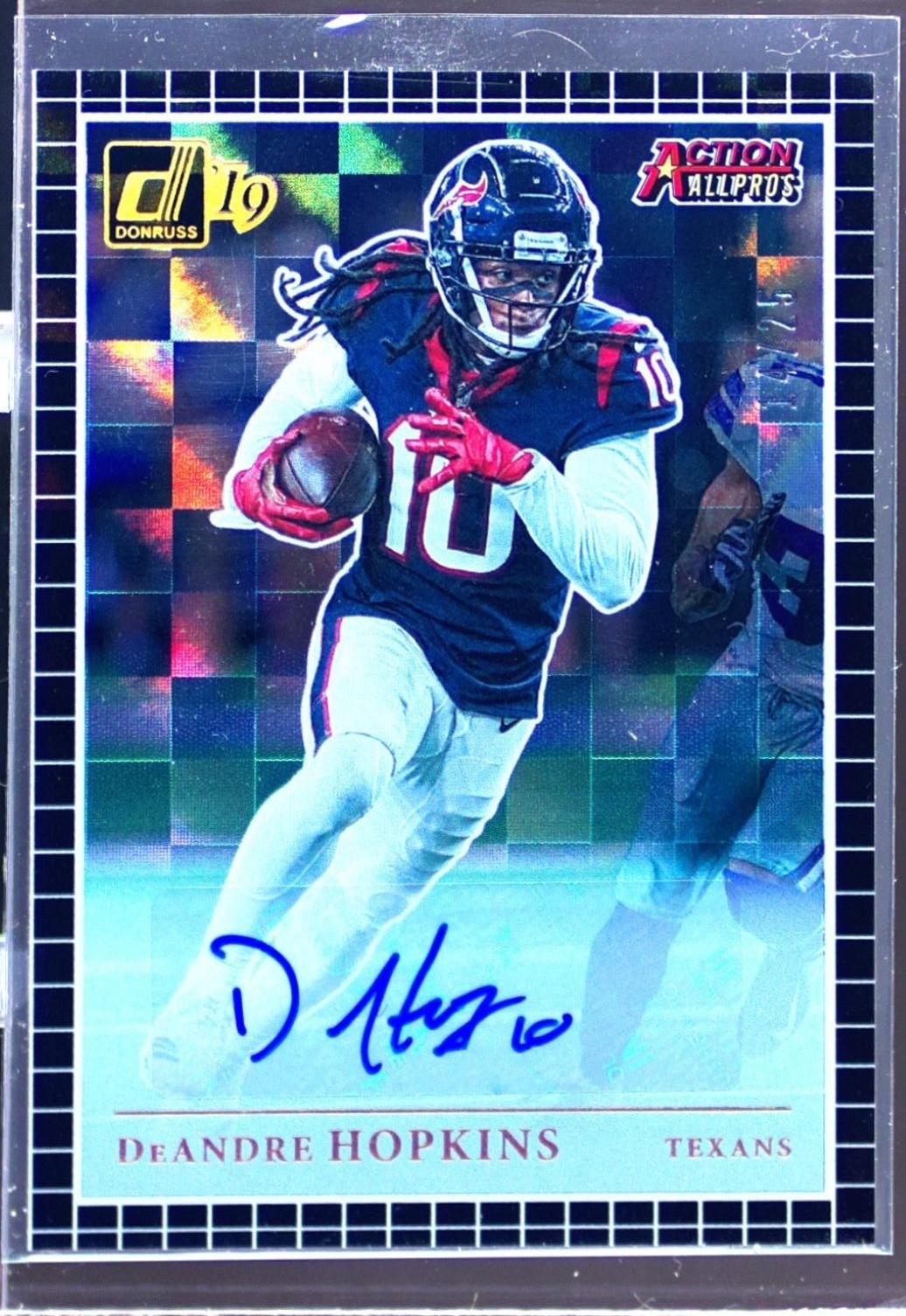 2019 Donruss DeAndre Hopkins Auto /25 #AAP-16 Texans Action All Pros Autographs