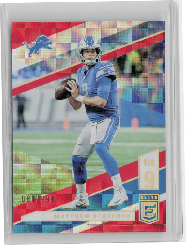 2019 Donruss Elite Matthew Stafford Red SN299 #31 Lions