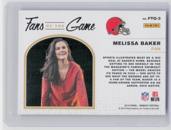 2019 Donruss Melissa Baker Fans of the Game #FTG-3 Browns - Image 3