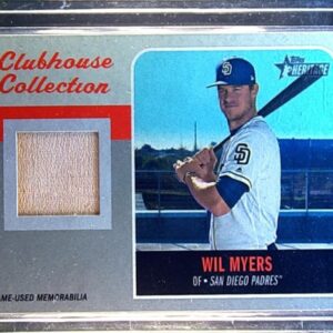 2019 Heritage Wil Myers JSY #CCR-WM Padres Clubhouse Collection Relics