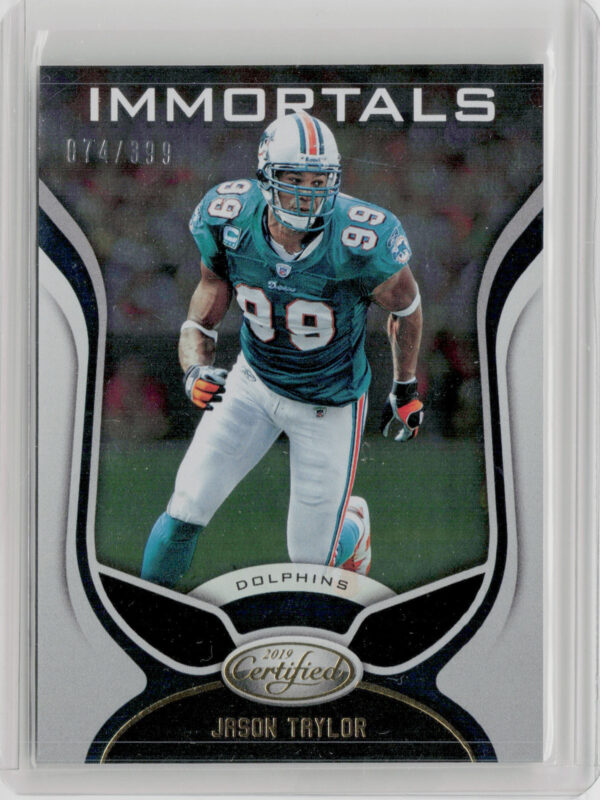 2019 Panini Certified Jason Taylor SN399 #111 Dolphins
