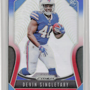 2019 Panini Prizm Devin Singletary Red White and Blue #335 Bills