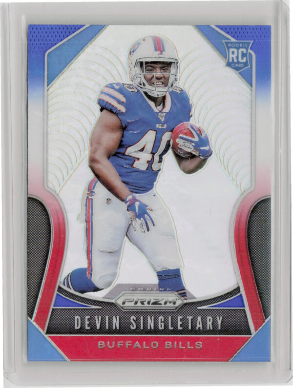 2019 Panini Prizm Devin Singletary Red White and Blue #335 Bills