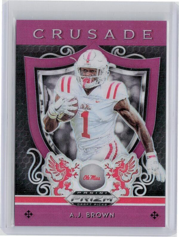 2019 Panini Prizm Draft Picks A.J. Brown #5 Rebels Crusade Prizms Purple