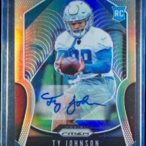 2019 Panini Prizm Ty Johnson AU #399 Lions Rookie Autographs