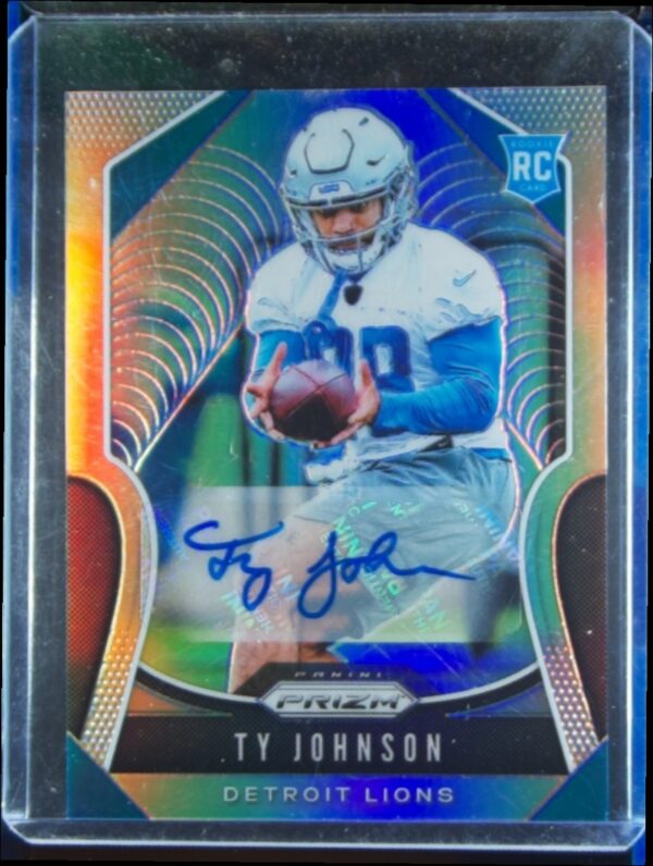 2019 Panini Prizm Ty Johnson AU #399 Lions Rookie Autographs