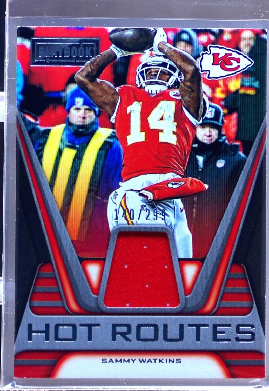 2019 Playbook Sammy Watkins /299 JSY #21 Chiefs Hot Routes