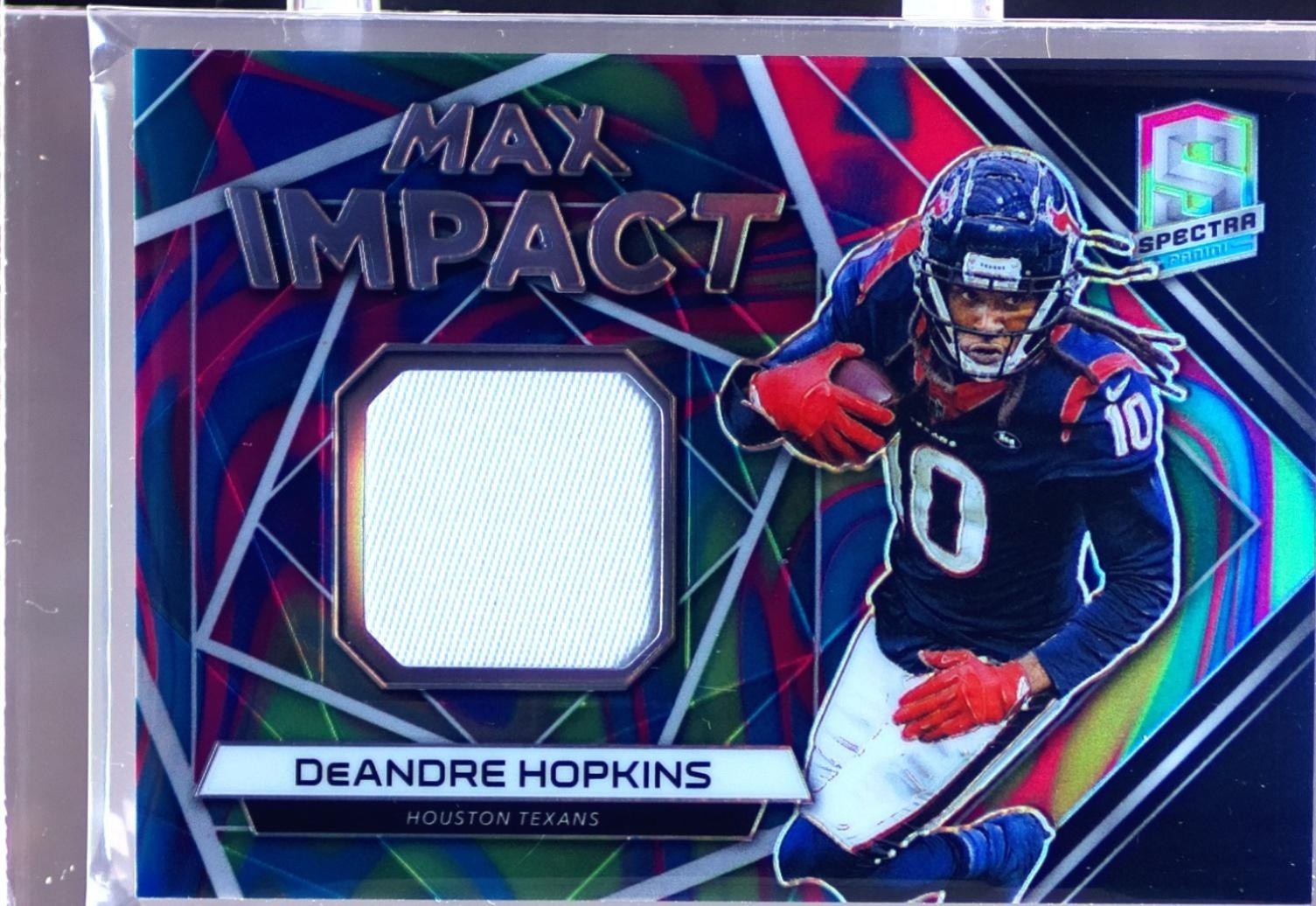 2019 Spectra DeAndre Hopkins /4 JSY #MI-22 Texans Max Impact Neon Marble