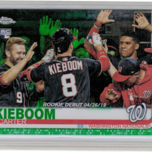 2019 Topps Chrome Update Carter Kieboom Green Refractor SN99 #59 Nationals