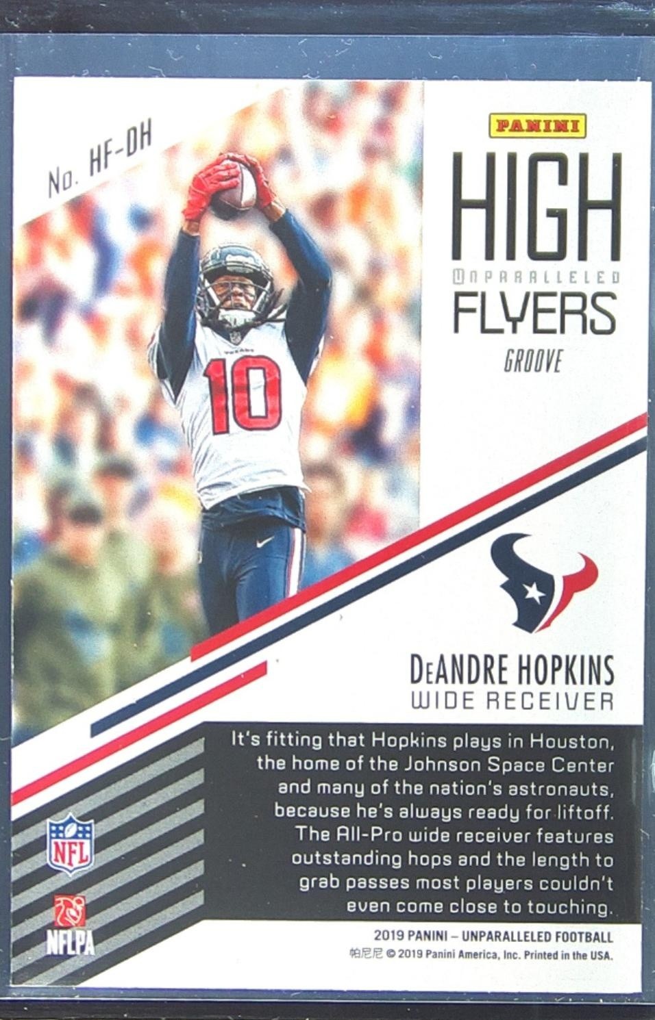 2019 Unparalleled DeAndre Hopkins #HF-DH Texans High Flyers Groove - Image 3