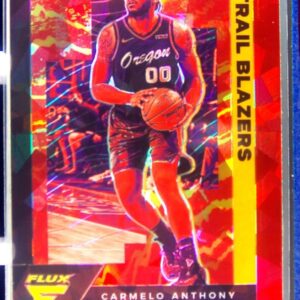 2020-21 Panini Flux Carmelo Anthony Red Cracked Ice #145 Blazers