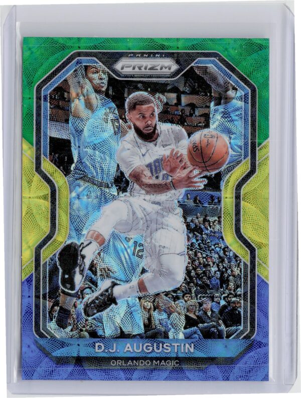 2020-21 Panini Prizm D.J. Augustin Choice Blue, Yellow and Green Prizms #161 Mag