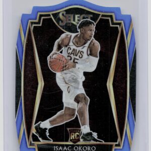 2020-21 Panini Select Isaac Okoro Blue Prizms Die Cut SN249 #182 Cavaliers