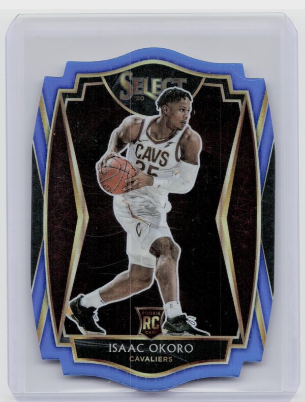 2020-21 Panini Select Isaac Okoro Blue Prizms Die Cut SN249 #182 Cavaliers