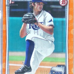 2020 Bowman Draft 1st Edition Hunter Barnhart Orange /25 #BD-66 Rays