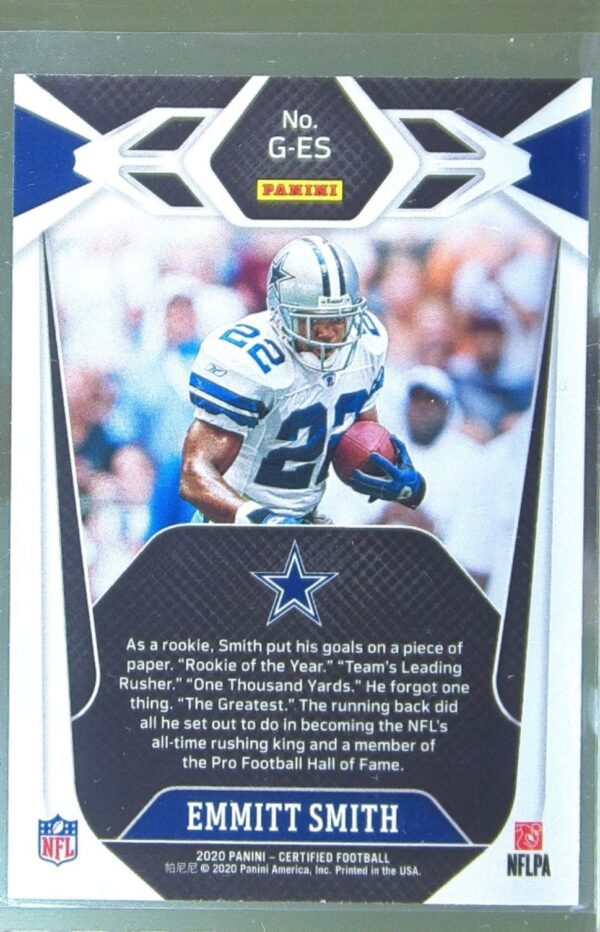 2020 Certified Emmitt Smith #G-ES Cowboys The Greatest - Image 3