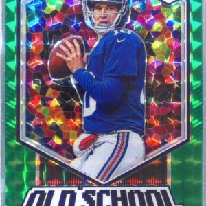 2020 Mosaic Eli Manning #OS10 Giants Old School Prizm Green
