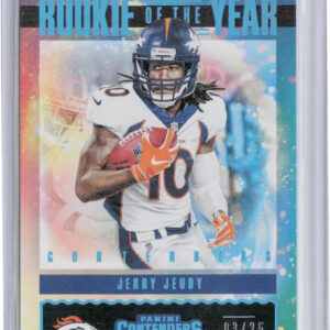 2020 Panini Contenders Jerry Jeudy SN25 #RY-JJE Broncos Rookie of the Year Conte