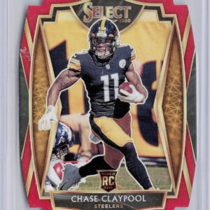 2020 Panini Select Chase Claypool Red Prizm Die Cut #170 Steelers
