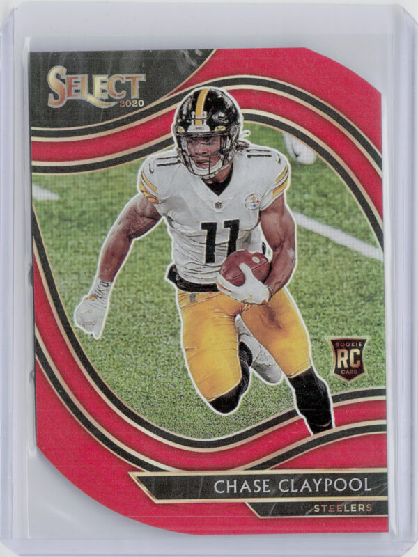 2020 Panini Select Chase Claypool Red Prizm Die Cut #370 Steelers