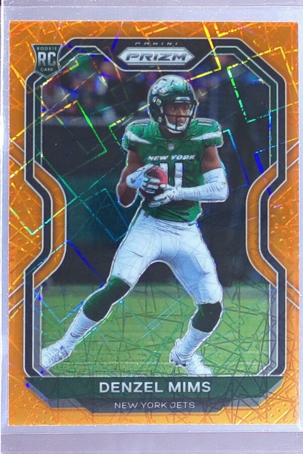 2020 Prizm Denzel Mims Prizm Orange Lazer RC #355 Jets