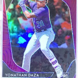 2020 Prizm Yonathan Daza Purple Prizm RC #13 Rockies