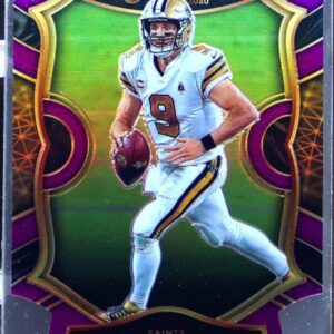 2020 Select Drew Brees Purple Prizm Die Cut #15 Saints