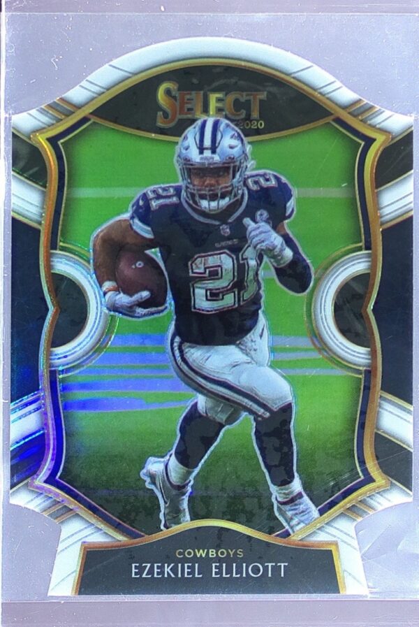 2020 Select Ezekiel Elliott White Prizm Die Cut #10 Cowboys