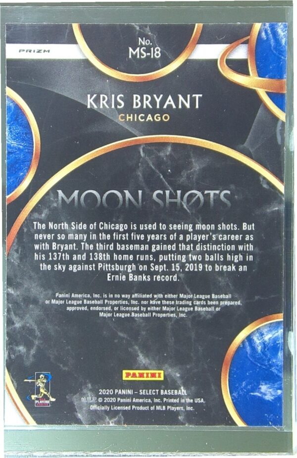 2020 Select Kris Bryant #MS-18 Cubs Moon Shots Holo - Image 3