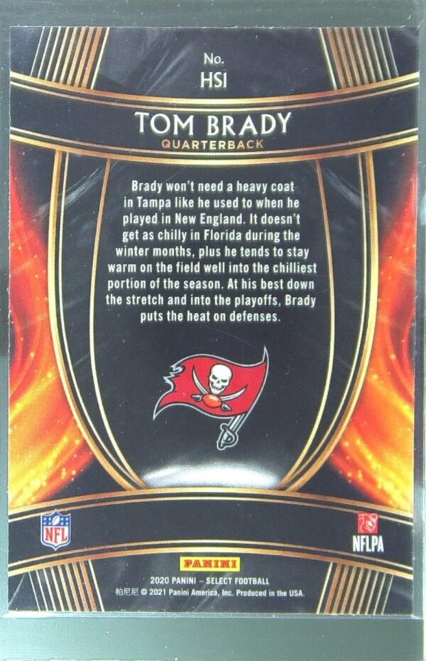 2020 Select Tom Brady #HS1 Buccaneers Hot Stars - Image 3