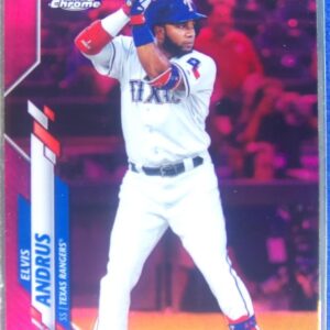 2020 Topps Chrome Elvis Andrus Pink Refractor #158 Rangers