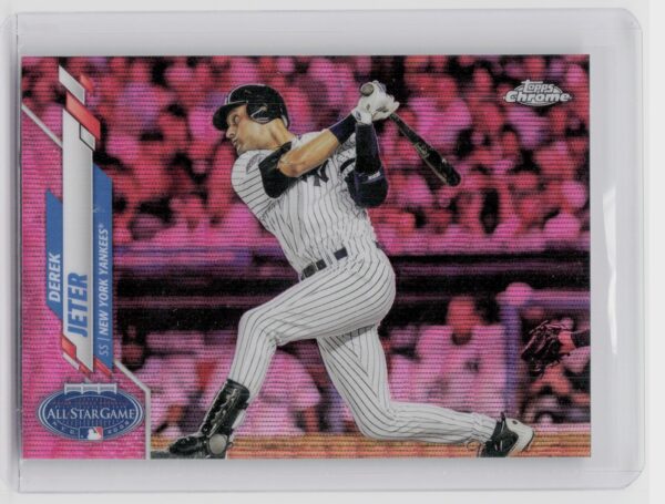 2020 Topps Chrome Update Derek Jeter Pink Wave #U-67 Yankees
