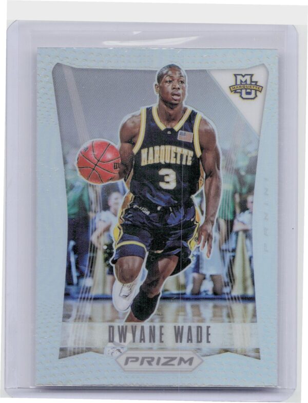 2021-22 Panini Prizm Draft Picks Dwyane Wade #12 Eagles Flashback Prizms Silver