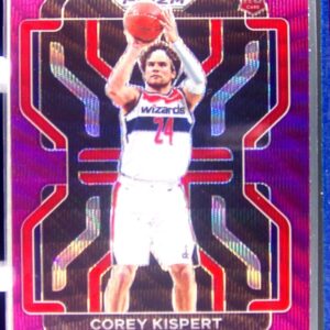 2021-22 Prizm Corey Kispert Purple Wave RC #275 Wizards