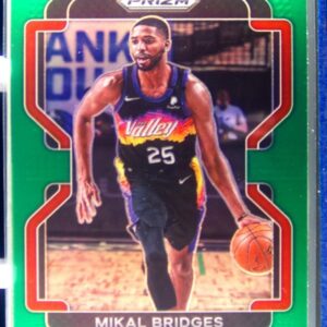2021-22 Prizm Mikal Bridges Green #27 Suns