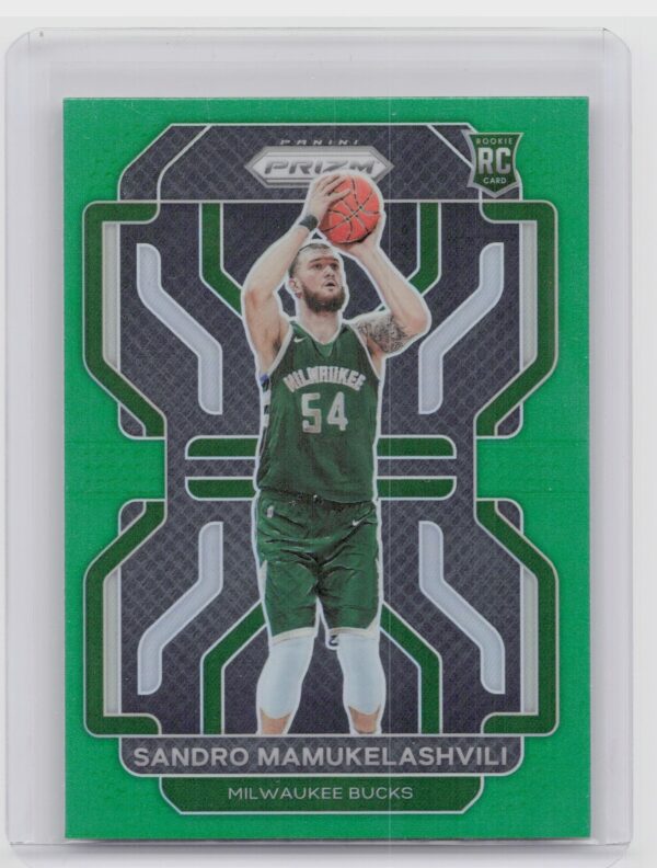 2021-22 Prizm Sandro Mamukelashvili Green #293 Bucks