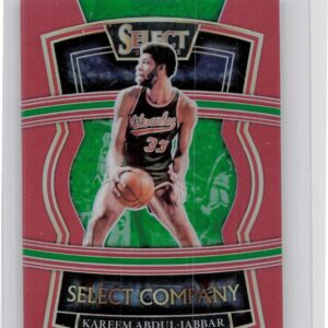 2021-22 Select Kareem Abdul-Jabbar #18 Bucks Select Company Red Prizms