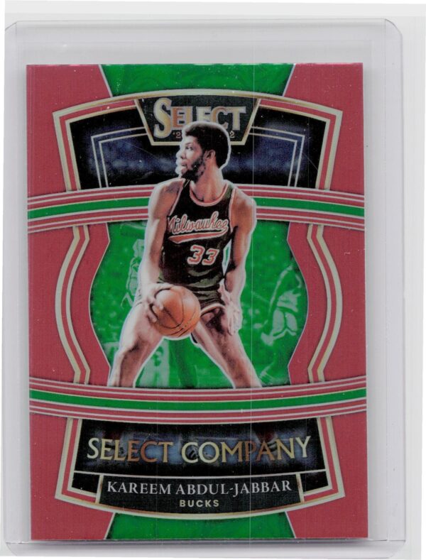 2021-22 Select Kareem Abdul-Jabbar #18 Bucks Select Company Red Prizms