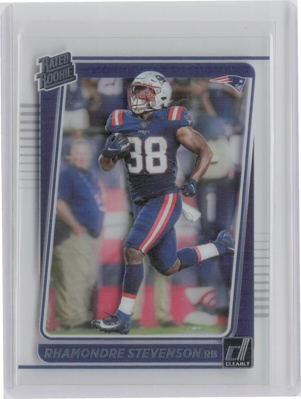 2021 Clearly Donruss Rhamondre Stevenson RC #86 Patriots