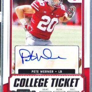 2021 Contenders Draft Picks Pete Werner Auto RC #163 Buckeyes