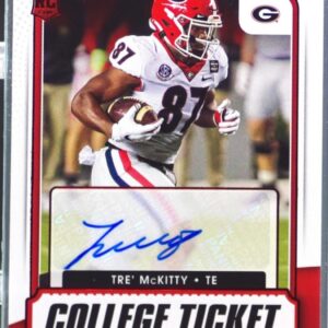 2021 Contenders Draft Picks Tre' McKitty Red Auto #299 Bulldogs