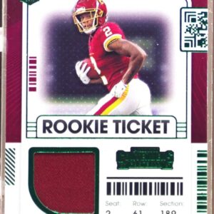 2021 Contenders Dyami Brown RC JSY #RSV-DBR Team Rookie Ticket Swatches Variatio