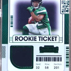 2021 Contenders Michael Carter RC JSY #RSV-MCA Jets Rookie Ticket Swatches Var