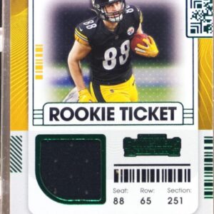 2021 Contenders Pat Freiermuth JSY RC #RSV-PFR Steelers Rookie Ticket Swatches V