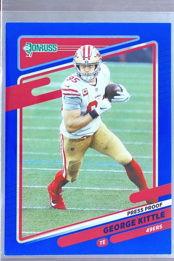 2021 Donruss George Kittle Press Proof Blue #54 49ers