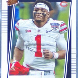 2021 Donruss Justin Fields RC #253 Bears Rated Rookies Portrait