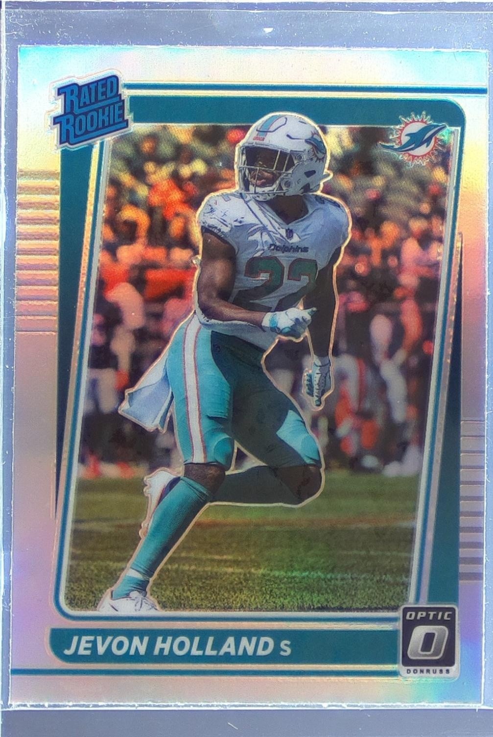 2021 Donruss Optic Jevon Holland Holo RC #267 Dolphins