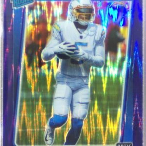 2021 Donruss Optic Josh Palmer Purple Shock RC #229 Chargers